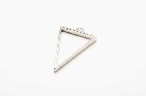 Strieborné lôžko na živicové šperky trojuholník 25 x 39 mm