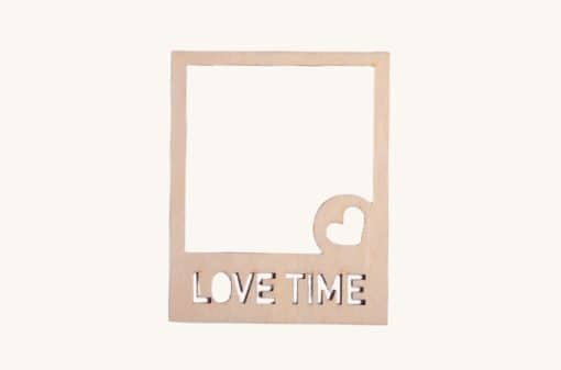 Drevený výrez rámik Love time