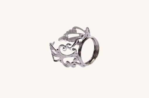 Ložko na živicové šperky prsteň 12 mm strieborný
