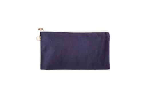 Kozmetická taška na zips modrá 11 x 19 cm