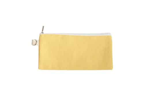 Kozmetická taška na zips žltá 11 x 19 cm