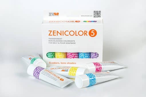 Nemigrujúce farby do mydla Zenicolor sada 5 ks